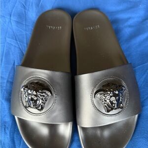 Versace Black Medusa Slides